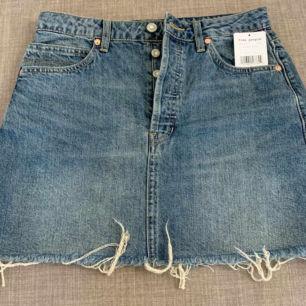 Free People denim skirt